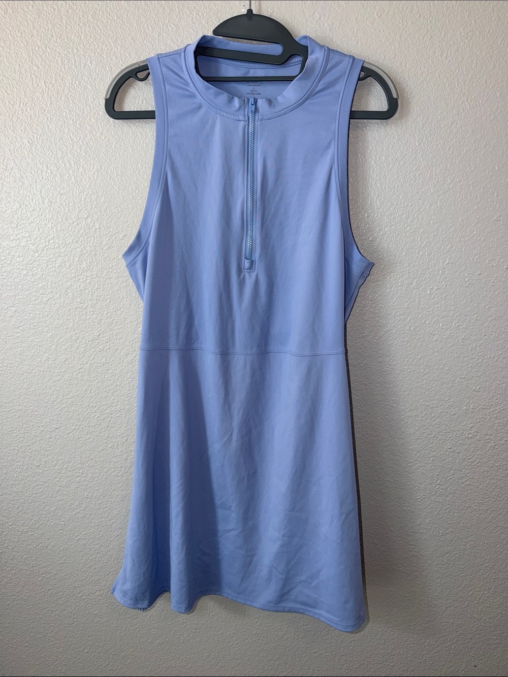 Old Navy Powersoft Sleeveless Light Blue Zip-Front A-Line-Athletic Dress
